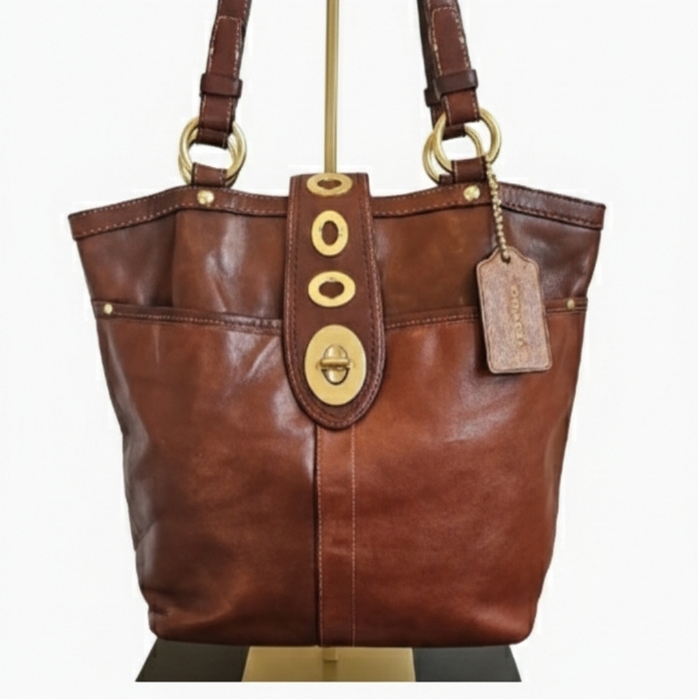 Coach 2009 Lily Legacy Turnlock Shoulder Bag Handbag Brown - Picture 5 of 16